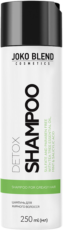 Безсульфатний шампунь для жирного волосся Detox Joko Blend 250 мл, фото 1