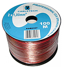 Кабель акустичний Cabletech 2x1mm CCA 100м прозорий KAB 0357
