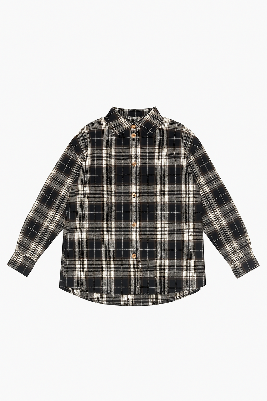 Жіноча сорочка в клітинку коричнева Loren (759), фото 1