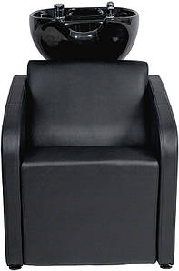 Мийка перукарня зі знімною спинкою RZMW013.A12 чорна хромована, Mudi