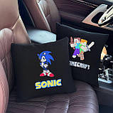 Дитяча подушка Minecraft з флісу у автомобіль, фото 2