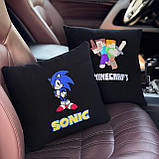 Дитяча подушка Minecraft з флісу у автомобіль, фото 3