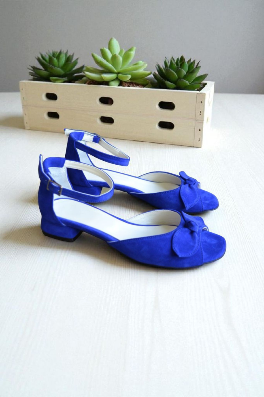 Босоніжки на підборах із бантом, фото 1