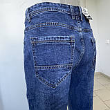 Джинси чоловічі класичні котон прямі 33 сині, фото 9