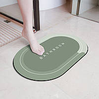 Килимок для ніг антиковзкий, вологопоглинаючий килимок для ванної кімнати 50*80 см (зелений)