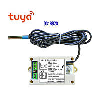 Розумний Wi-Fi термостат Tuya TY-WKIW 12V, датчик DS18B20, керування через програму, реле AC/DC, від -40 до +80°C
