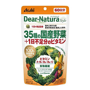 Asahi Dear Natura Style Комплекс 35 японських овочів + щоденна норма вітамінів, 240 таблеток на 60 днів. До 03/2027