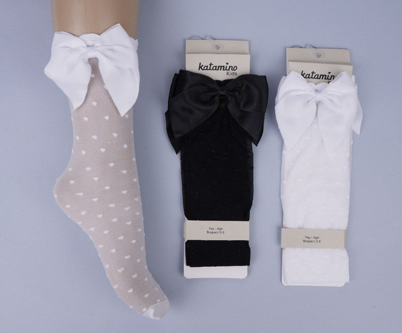 Гольфи підколінники для дівчинки с бантиками турецькі