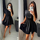 Жіноче базове плаття приталене зі спідницею сонце та короткими рукавами (р. 42-52) 27036101, фото 9