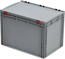 Євроконтейнер TBA ЕB-6442 ручки закриті із кришкою. Сірий (967211)