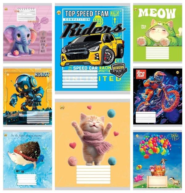 Зошит 12арк. кос.лін. /ТВ/ "Мікс 9" №ТА53120(25)(600), фото 1