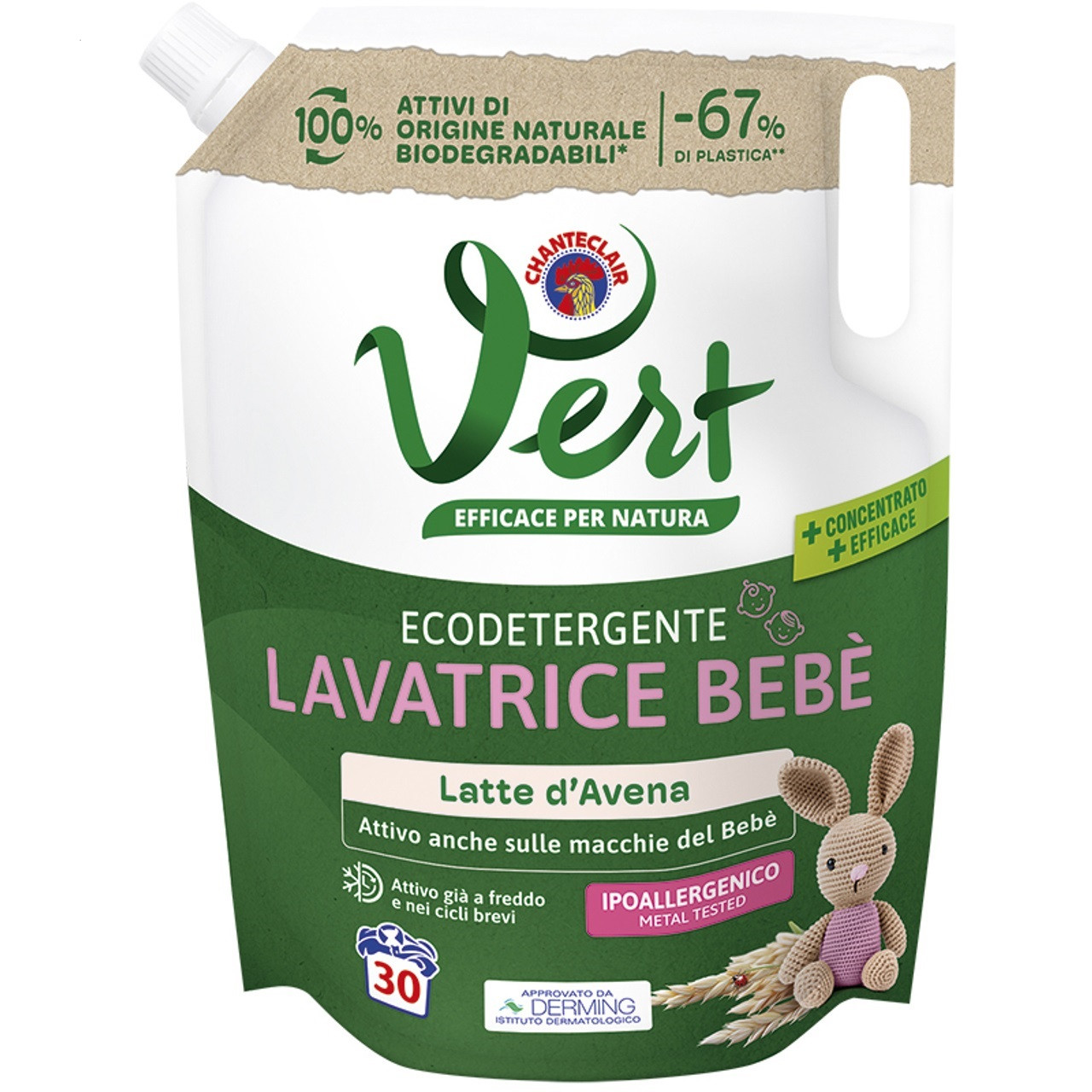 Засіб для прання дитячих речей ChanteClair Vert Bebe 1200 мл 30 прань, фото 1