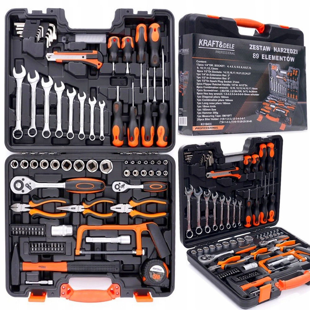Набір інструментів 89 шт Kraft&Dele KD10466, фото 1