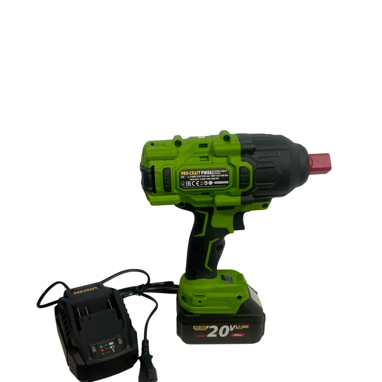 Акумуляторний гайковерт ProCraft PWA82 (АКБ 4аг та ЗП) кейс, фото 1