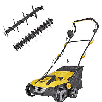 Аератор-скарифікатор електричний 2в1 JG PREMIUM 1800 Вт 380 мм 45 л для газону трави саду