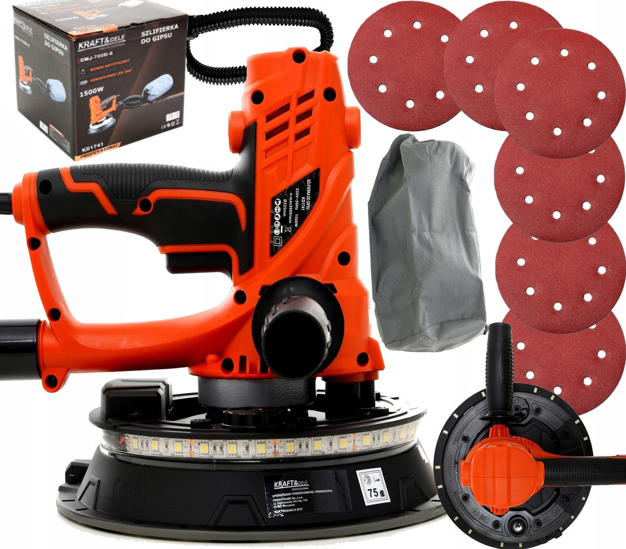 Шліфувальна машина для стін і стелі  Kraft&Dele KD1741, фото 1