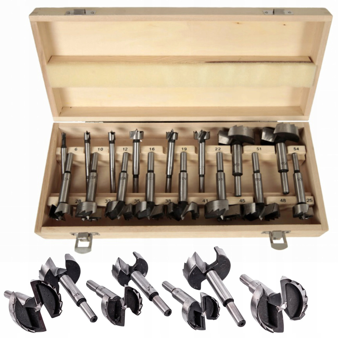 Набір фрез форстера по дереву Silver S10470 6-54 мм 16 шт, фото 1