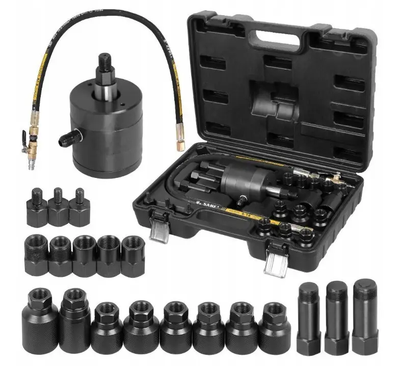 Пневматичний знімач форсунок Geko G02654 з адаптерами, фото 1