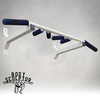 Турнік настінний цільний №2+ з м'якими ручками \ Білий