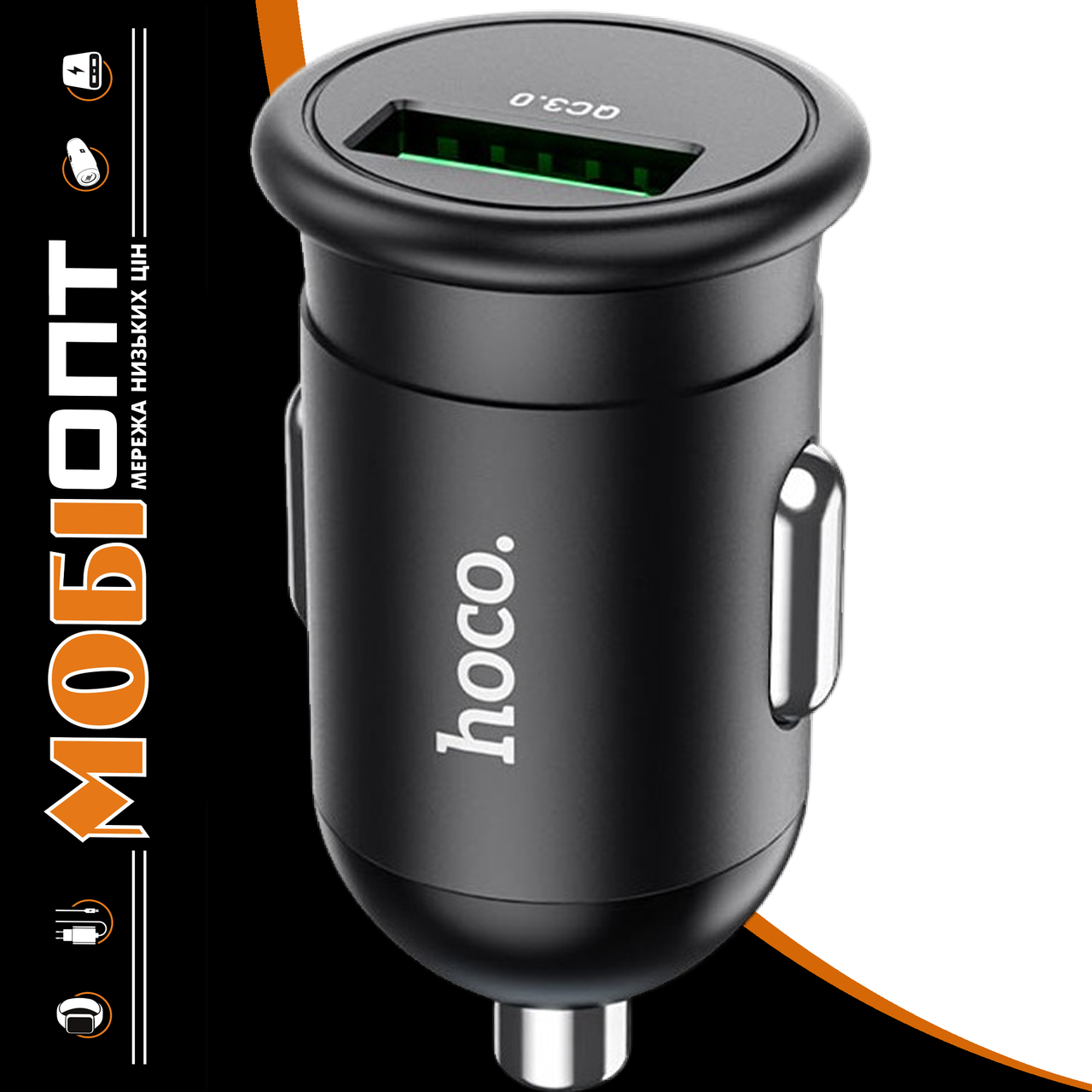 АЗП блочок Hoco Z43 Mighty 18W Black, фото 1