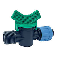 Мінікран прохідний крапельна стрічка - зовнішнє різьблення 1/2, SantehPlast