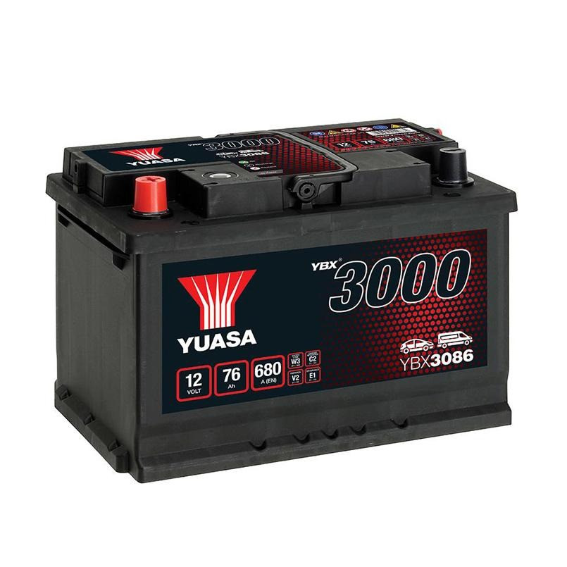 Автомобільний акумулятор Yuasa SMF Battery 12В 76Ач 680А(EN) R+ YBX3086S Акція!!!, фото 1