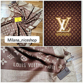 Палантин Louis Vuitton коричневий комбі