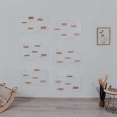 Скеледром для дітей “Хмаринка” на 6 секцій білий/натуральний