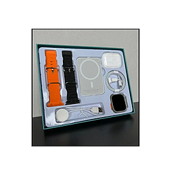 Набір 5 в 1 годинник + навушники + бездротовий павербанк + кабель для бездротового заряджання телефона + зарядний вт