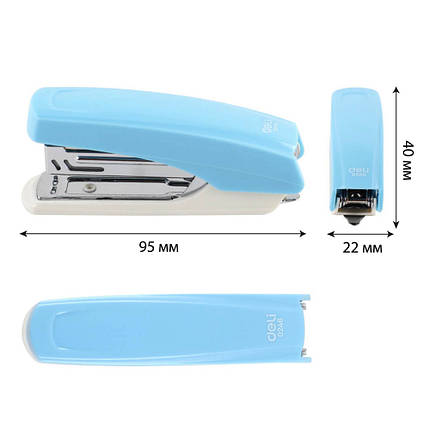 Степлер Deli 0246Е мікс №10, 12 аркушів, пластик, кольоровий, фото 3