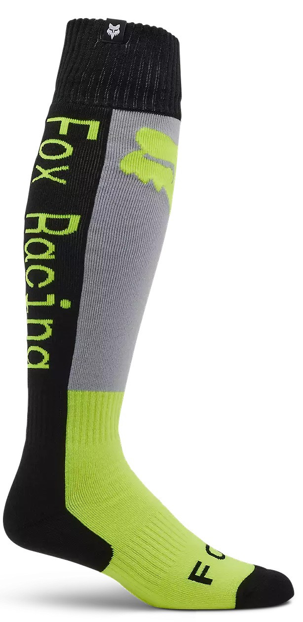 Мотошкарпетки Fox 180 Lean чорний/жовтий, M