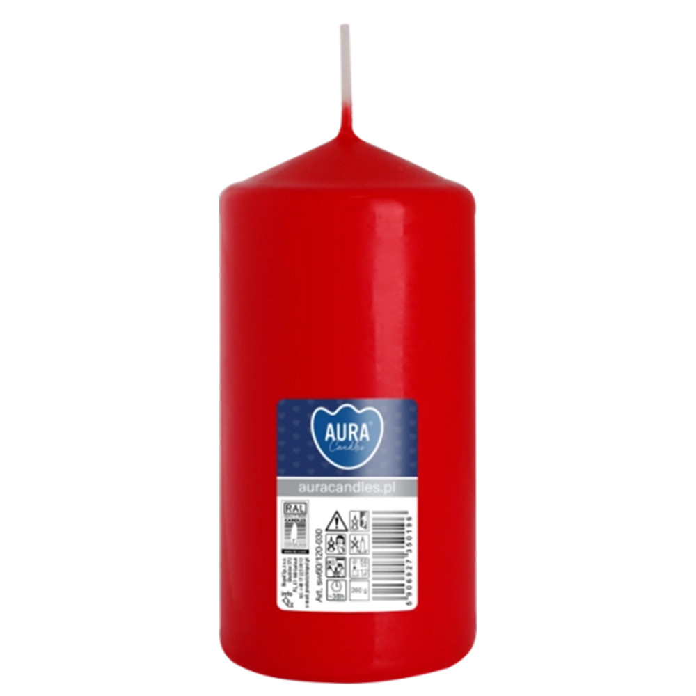 Свічка стовпчик 260 г 38 годин sw 60/120-030 червона Bispol