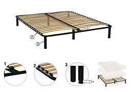 Ламельна основа посилена з ніжками Ø30 мм, ламелі XL 4,5 см, Київ