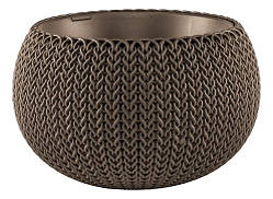 Підвісний горщик для квітів з ланцюжком 3,2 л Keter Cozies S Коричневий (7290106932395)