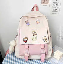 Жіночий повсякденний рюкзак, шкільний рюкзак 1336 Pink