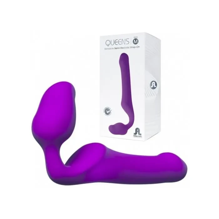 Безремінний страпон Adrien Lastic Queens M, регульований вигин, діаметр 3,4 см, медичний силікон, фото 1