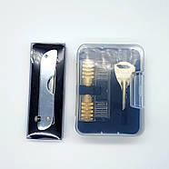 Тренувальний набір слюсаря: прозорий замок 2 в 1 + відмички, фото 2