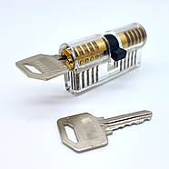 Тренувальний набір слюсаря: прозорий замок 2 в 1 + відмички, фото 6