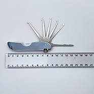 Тренувальний набір слюсаря: прозорий замок 2 в 1 + відмички, фото 7