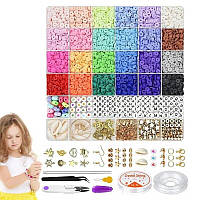 Большой набор для создания браслетов бусины аксессуары для творчества девочкам 6100 шт