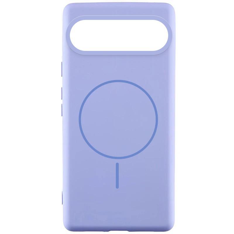 Чохол Silicone Cover Lakshmi (AA) with MagFit для Google Pixel 9 | Мікрофібра Бузковий / Dasheen, фото 1