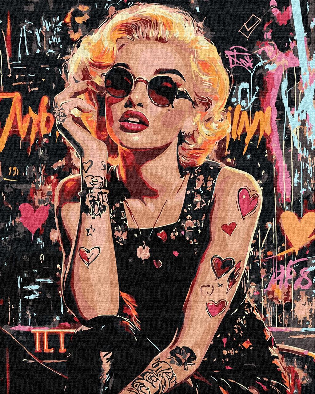 Картина за номерами 40×50 см. Бунтарка Монро Ідейка KHO8563, фото 1