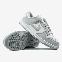 Женские кроссовки Nike SB Dunk Low Grey White ЗАМШ