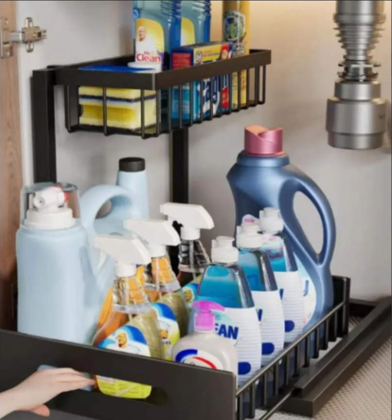 Дворівневий органайзер для зберігання Кухонний Стелаж — Сушарка Storage rack AND-103 Лучшая цена, фото 1