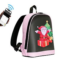 Рюкзак з LED екраном 64*64 Pixel і анімацією JumpUp M-04 Рожевий