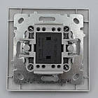 Вимикач 1 клав Touran білий, фото 3