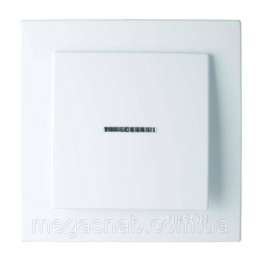 Вимикач 1 клів із підсв. Touran білий, фото 1