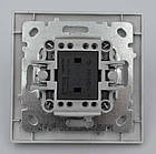 Вимикач 1 клів із підсв. Touran білий, фото 3