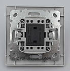 Вимикач 2 клів із підсв. Touran білий, фото 2