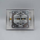 Розетка подвійна з з/к Touran срібло, фото 4